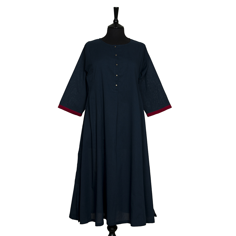 Button Dress - Navy Blue - Was £72 - Camilla Costello